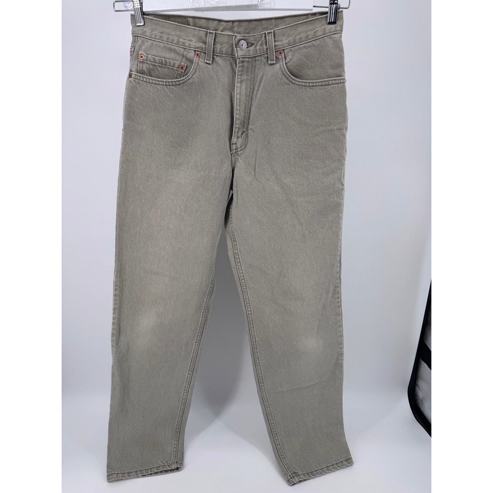 Vintage Levis 550‎ Jeans 34x34 Relaxed Fit Y2K 90s Mens Light Green actual 32x33